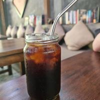 Iced americano at Jamu Cafe in Weligama