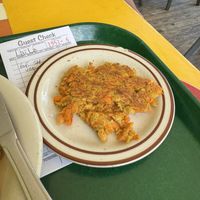 Vegan "sausage”  at Harold's Diner Soda Fountain & Farmacy in Eureka Springs