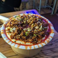 Mapo Tofu Hummus - rich & indulgent at Gravity Well Taproom in London