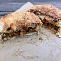 Lentil and vegetable pie (vegan). 8 February 2026. at Maldon Bakery in Maldon