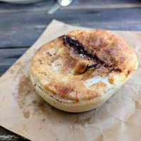 Lentil and vegetable pie (vegan). 8 February 2026. at Maldon Bakery in Maldon