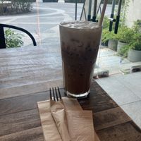 Iced lattee  at Veganerie Grand Palace - วีแกนเนอรี วัดพระแก้ว in Bangkok