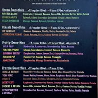 Menu  at Heaps Good Smoothies in Noosaville