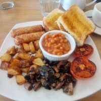 Vegan fry up at Partridges Kitchen in England