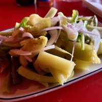spicy pickled cabbage salad!  at Yaowarat in Portland