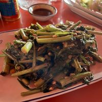 stir fried chrysanthemum greens!  at Yaowarat in Portland