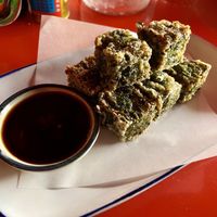 chive cakes!  at Yaowarat in Portland