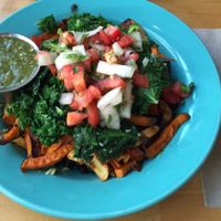 The Cuban Bowl with added sautéed kale. at Laughing Planet Cafe in Reno