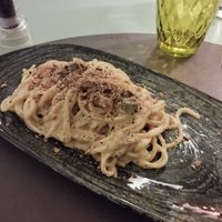 Carbonara vegana at MOON - Move Ortigia Out of Normality in Sicilia