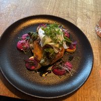 Oven-baked pumpkin (with beetroot and pumpkin hummus, marinated fennel & turnip, grilled padrone pepper) - 15,80 €  at Väike Rataskaevu 16 in Harju Maakond