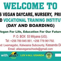 Our vegan schools logos at Atlas Vegan Community School in Buganda