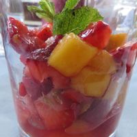 Depending on the season there may be a vegan dessert like strawberry and mango. at Viva Zapata in Saarbrucken