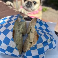Vegan sesame bagel and cucumber topping and cream cheese   at Joshy's Good Eats in Hamilton
