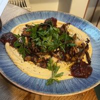 'forest mushroom’ hummus  at Hummus Amamamusi in Krakow