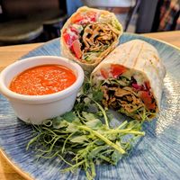 Tofu Gyros Wrap at Hummus Amamamusi in Krakow