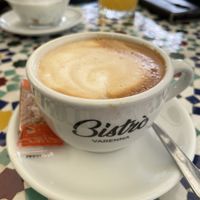 Soy cappucine with vegan cracker  at Bistro Varenna in Varenna