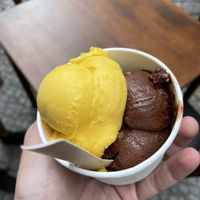 Mango & Choco sorbet  at Gelateria Mos Eisley in Berlin