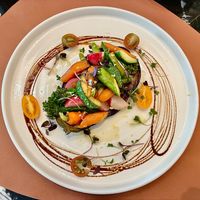 Balsamic glazed roasted aubergine  at La Brasserie Sur Le Boulevard in Dubai