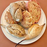 Bread selection  at La Brasserie Sur Le Boulevard in Dubai
