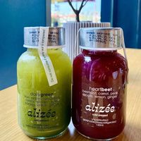 House-made juices  at Alizeé Restaurant in Dubai