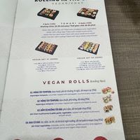 Menu  at SushiLAB Hàng Chiếu in Hà Nội