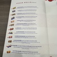 Vegan rolls menu  at SushiLAB Hàng Chiếu in Hà Nội