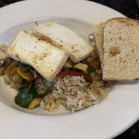 Breakfast Roasted veggie bowl with Tofu and toast  at Kalaheo Cafe in Kalaheo