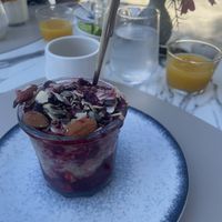 Vegan overnight Chiapudding with organic coconut milk  at Villa K Corfu in Corfu