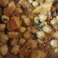 Vegetable and chickpea stew at Mamas Mat Kafè in Oslo