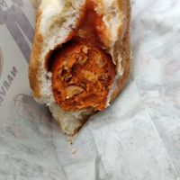 Vegan hotdog at Narvesen Jernbanetorget T-bane in Oslo