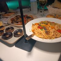 Spagetti with vegetables at Tzivaeri in Crete