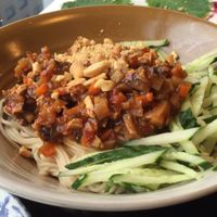 yummy noodle dish! at XiangJi Ge Vegetarian in Shanghai
