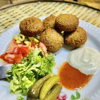 Falafel plate  at Syrian Dessert - حلو ومالح in Rabat