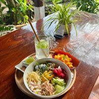 Vegan Nom Ban Chok, one of the free breakfast options. at The Little Vegan Homestay in Siem Reap