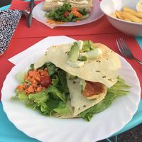 Savoury pancake + papadum at Crepapelle in Florence