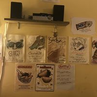 This artwork is actually the dessert menu, it’s so creative and fun! We loved the funky vibe and playful atmosphere. The music really helped bring the theme to life!  at Crepapelle in Florence