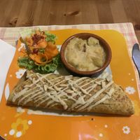 Beautiful savoury crepe at Crepapelle in Florence