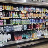 Plant based milks at HarvesTime Foods in Chicago