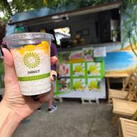 Tapioca cup with coconut milk and mango at Aloha Sugarcane Juice in Honolulu
