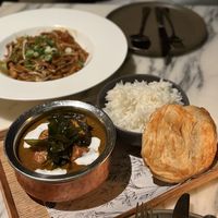 Red curry with tempeh and XO noodles   at The Living Room in The Rocks