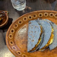 Chorizo quesadillas at El Tesorito de Jalisco in Mexico City