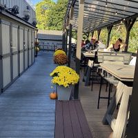 Exterior seating at The River Merchant in Kent