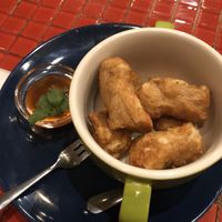 Vegan fried chckn- good texture at The Pink Cow - ピンクカウ in Tokyo