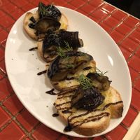 Aubergine/Eggplant crostini  at The Pink Cow - ピンクカウ in Tokyo
