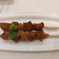 Mushroom skewers at GoodTime Cafe in Kunshan