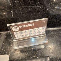 Well labled dishes at Panda Mami The University of Warwick in Coventry