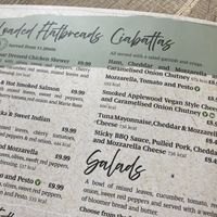One vegan option on whole menu  at Sprowston Garden Centre in England