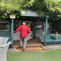 Front of cafe  at Sprowston Garden Centre in England
