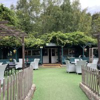 Outside seating  at Sprowston Garden Centre in England