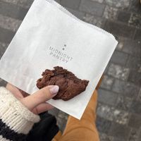 Double choc vegan cookie  at Midnight Pantry in North London